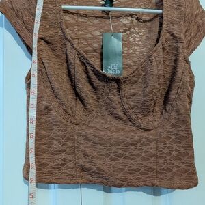 Wild Fable Brown Lace Women Top